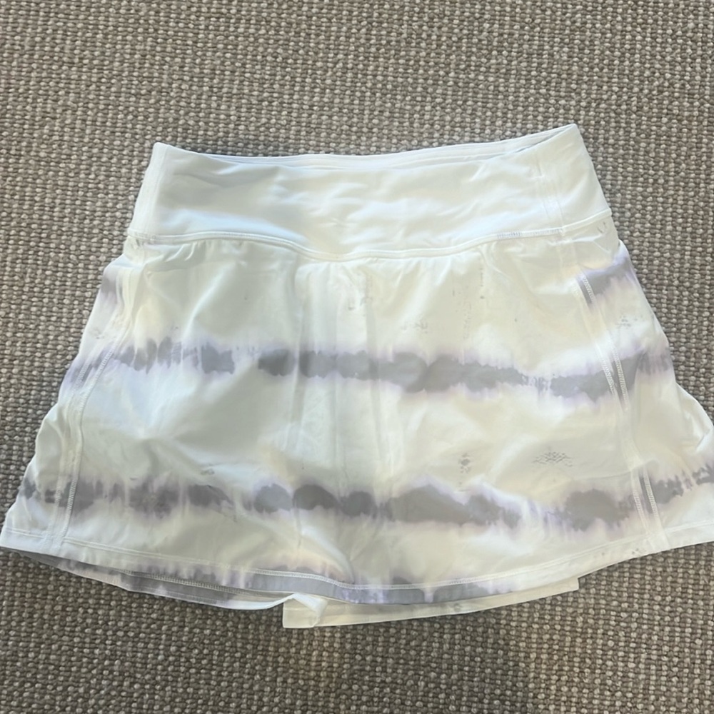 LULULEMON Pace Rival Long Mid Rise Tie Dye Skort
